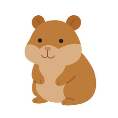 Cute hamster resting, a fluffy ball of joy suitable for pet related designs, children's books, greeting cards, posters, social media posts