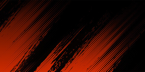 Fototapeta premium Abstract Red and Black Striped Background With Dynamic Brushstroke Pattern