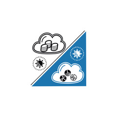 Cloud computing vector icon