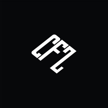 CFZ letter logo design on black background.