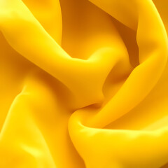 Bright and Soft Yellow Velvet Fabric with Rich Texture