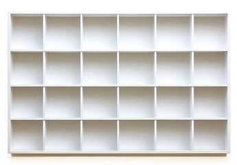 White Modular Shelving Unit with Multiple Compartments