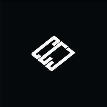 CGJ letter logo design on black background.