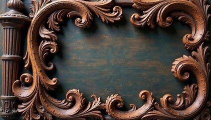 Intricate wooden carvings adorn antique articles , vintage, history