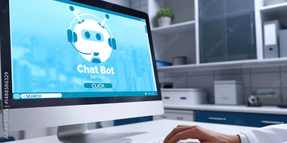 Poster chatbot software application for brisk online business that automatically reply to customer question