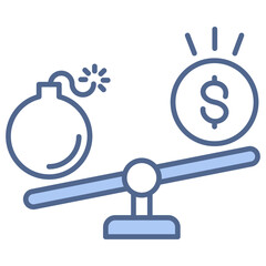 Debt Management Blue Icon