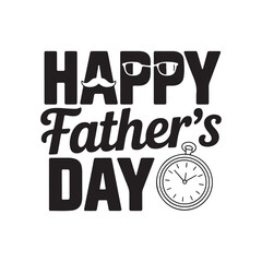 Obraz premium Happy Father's Day Hand Lettering Collection – Vintage Black and White Typography Designs