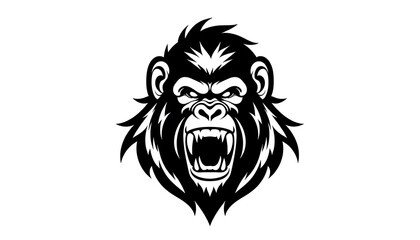 Powerful Gorilla Icon with Wild Jungle Energy