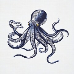 Octopus with Curled Tentacles