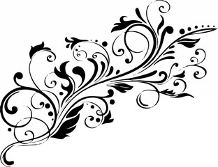 Floral decorative ornament fl...