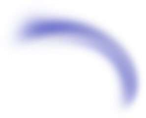 Blue Curved Shape With Gradient On Transparent Background