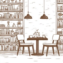 Classic European Bookstore Cafe 