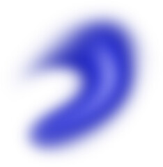 Blue Organic Shape with Gradient and Glossy Texture