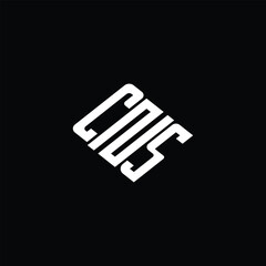 CNS letter logo design on black background.