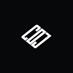 COJ letter logo design on black background.