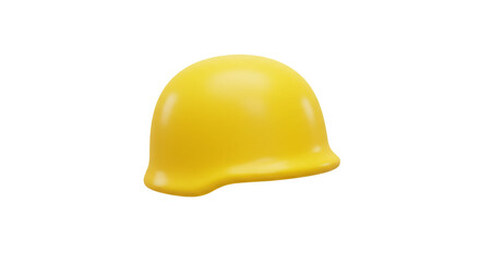 Fototapeta premium Isolated yellow hard hat on a white background used for construction safety equipment gear