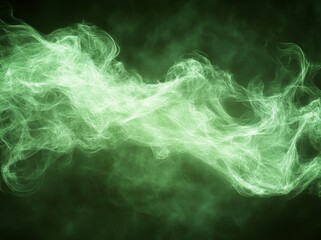 Obraz premium An abstract green neon light wave background is defined by its vibrant and fluid lines that form a futuristic and dynamic design