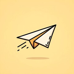 flying paper airplane icon