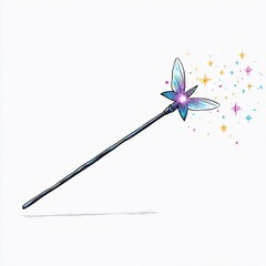 fairy wand with sparkles 