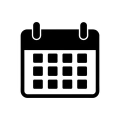 calendar icon silhouette vector