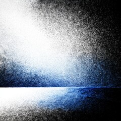 Abstract Blue Water Droplet Reflection: A Mesmerizing Display of Light and Shadow on a Glassy Surface.