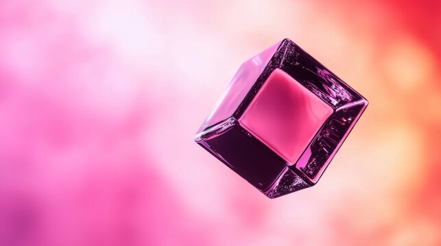 A sparkling effect enhances the cube's captivating presence. - Powered by Adobe