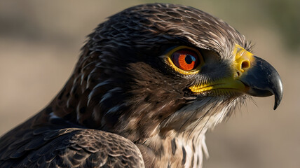 Fototapeta premium close up [portrait of a falcon ai