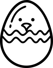 Bird Egg Icon on a white background