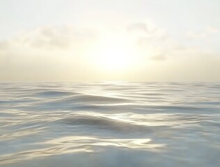 Obraz premium Calm Ocean with Gentle Waves and Horizon