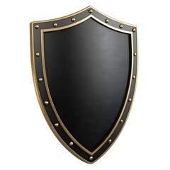 Elegant Black Shield with Gold Accents