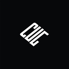 CUG letter logo design on black background.
