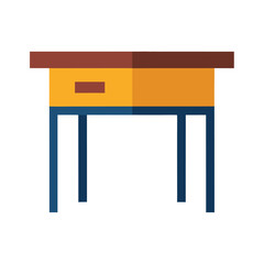 Desk Icon Vector Illustration ? Cartoon, Clipart, and Line Art Design for Print.eps