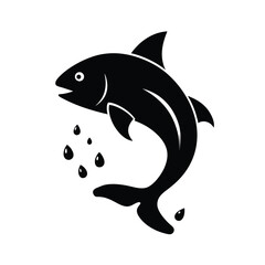 Fish Jumping Out of Water Silhouette