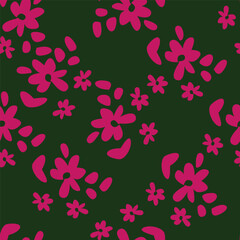 Seamless pattern with floral background