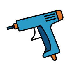 Glue Gun Icon Vector ? Cartoon Clipart and Line Art Printable Design.eps