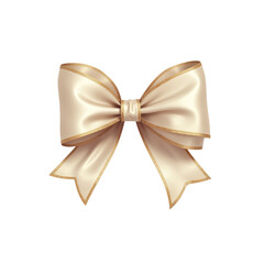 golden bow no background.