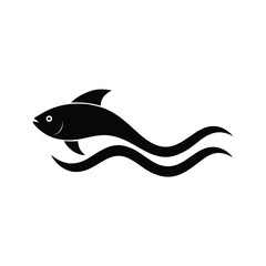 Fish Inside Circle Silhouette