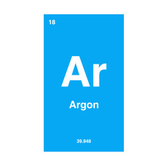argon periodic vector isolated on transparent background