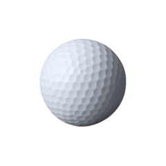 white golf ball with detailed dimples on transparent background. Perfect for sports designs, golf promotions, and advertising materials.