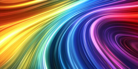 Obraz premium Colorful Abstract Background with Smooth Curved Light Trails
