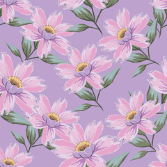 Seamless pattern with floral background