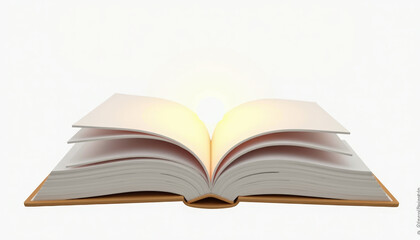 Fototapeta premium open book isolated on white background