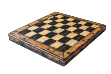 A classic wooden chessboard evokes strategy and thoughtful play inviting moments of on transparent background