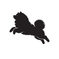 Majestic Chow Chow Dog Silhouette Design Featuring Iconic Fluffy Mane, Proud Stance, and Distinct Profile – Perfect for Dog Lovers, Pet Art, Apparel, Crafts, and Digital Projects
