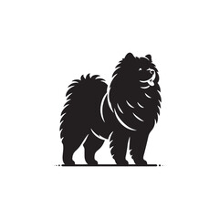 Majestic Chow Chow Dog Silhouette Design Featuring Iconic Fluffy Mane, Proud Stance, and Distinct Profile – Perfect for Dog Lovers, Pet Art, Apparel, Crafts, and Digital Projects
