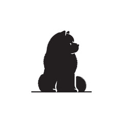 Majestic Chow Chow Dog Silhouette Design Featuring Iconic Fluffy Mane, Proud Stance, and Distinct Profile – Perfect for Dog Lovers, Pet Art, Apparel, Crafts, and Digital Projects
