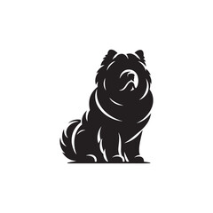 Majestic Chow Chow Dog Silhouette Design Featuring Iconic Fluffy Mane, Proud Stance, and Distinct Profile – Perfect for Dog Lovers, Pet Art, Apparel, Crafts, and Digital Projects
