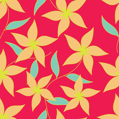 seamless pattern with leaves