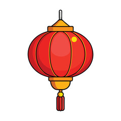 Red Chinese New Year Lantern Vector Illustration