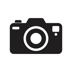 camera icon silhouette vector